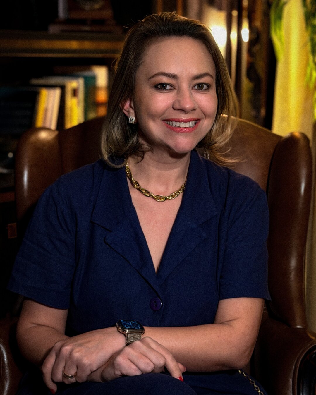 Retrato de Dinda Herbst, corretora de imóveis